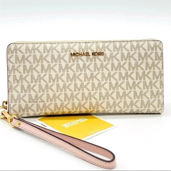 Michael Kors Large Continental Wallet Wristlet Leather - Picture 1 of 8